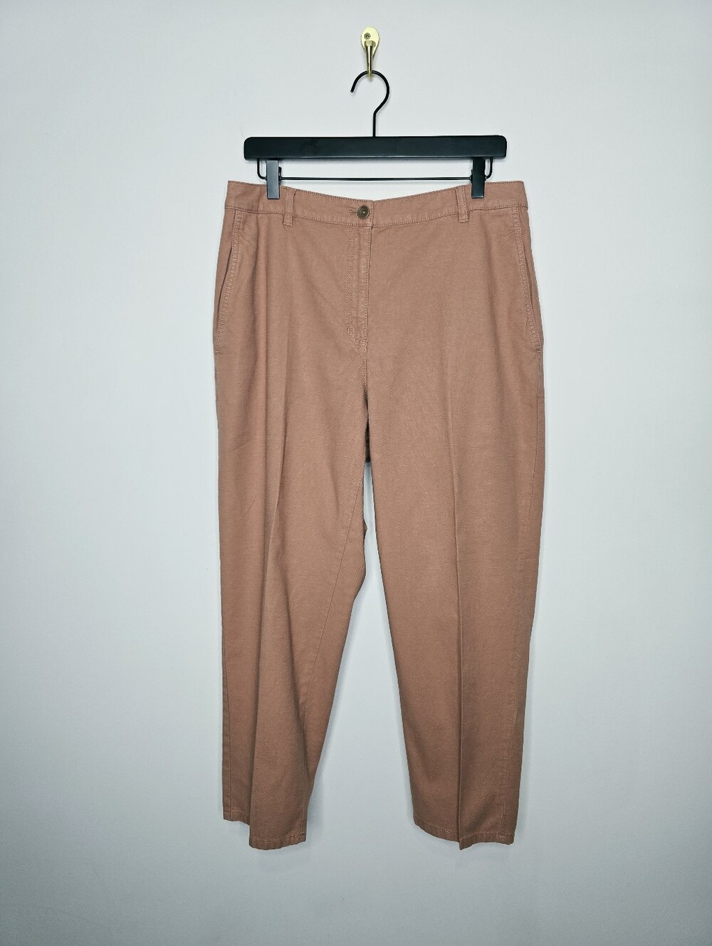 Eileen Fisher Cotton Hemp Cropped Pant, Size 12